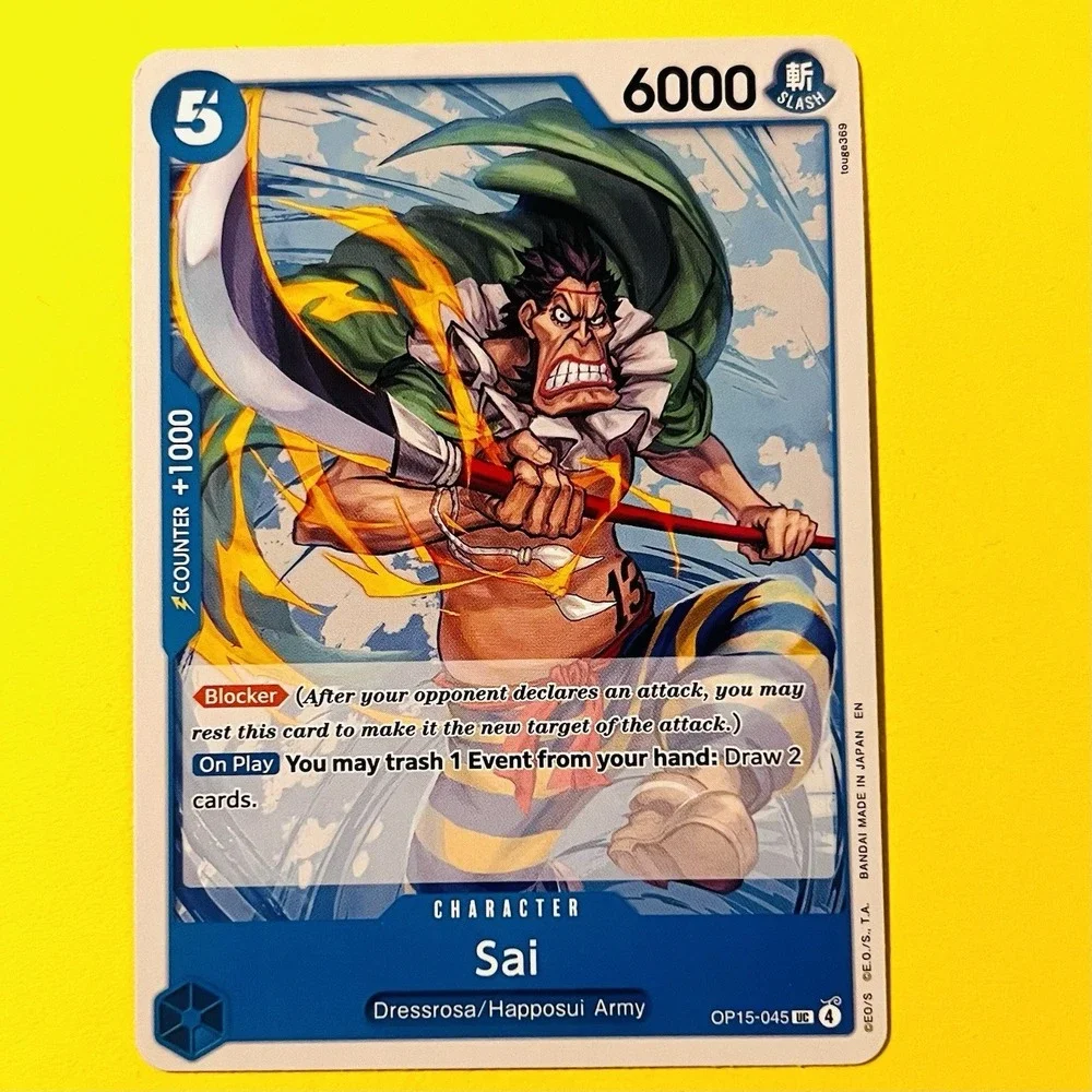 One Piece Sai Character OP15-045 UC Bandai Card Game